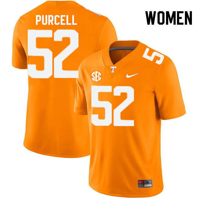 Women #52 Eli Purcell Tennessee Volunteers College Football Jerseys Stitched-Orange